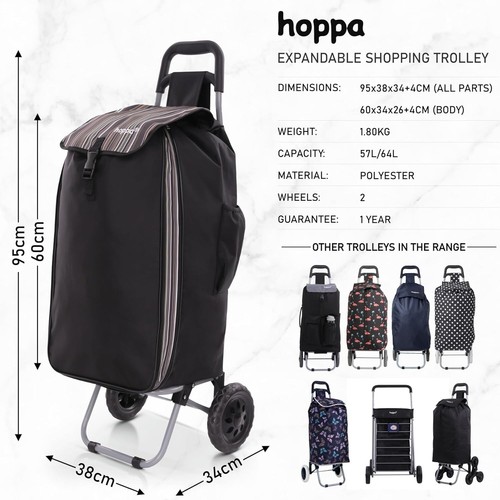 Expandable shopping trolley - expandable,