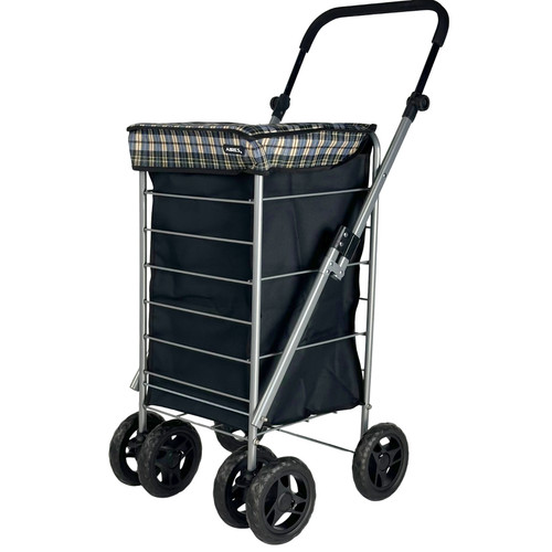 Wheel shopping trolley with - 6-wheel,