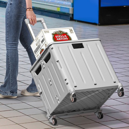 Folding shopping trolley - shopping,