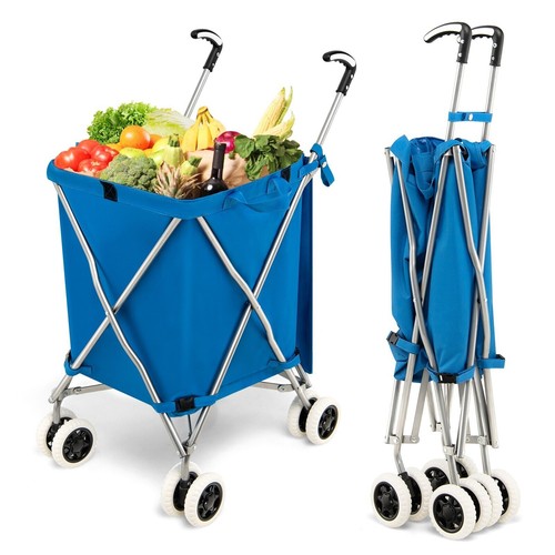 Folding shopping trolley 90l - trolley,
