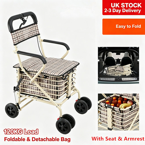 Foldable shopping trolley with - foldable,