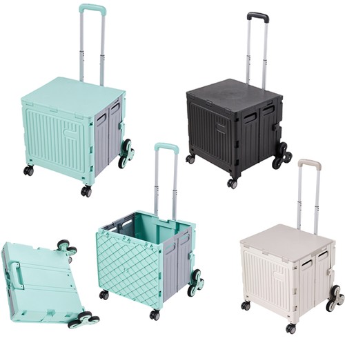 55l folding shopping trolley - 55l,