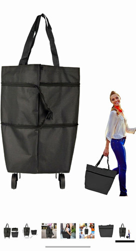 Foldable black shopping - foldable,