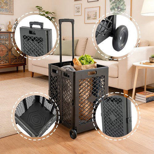 Shopping trolley wheels - on,
