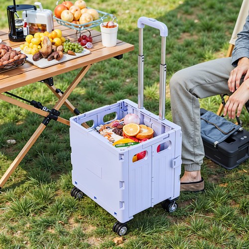 Large folding shopping trolley - shopping,
